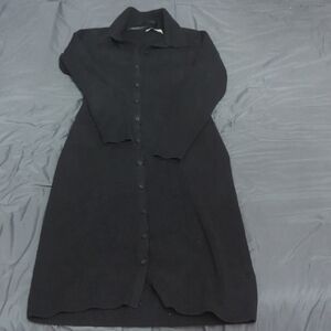 Elegant Black Button-Up Dress